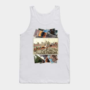 Greetings from Frankfurt in Germany Vintage style retro souvenir Tank Top